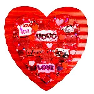 Red Love Heart Wall Decor